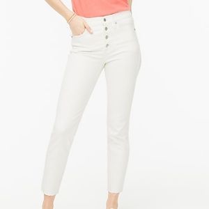 J.Crew Vintage High Rise Straight White Jeans